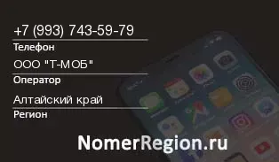 Кто звонил с 9937435979 - регион и оператор